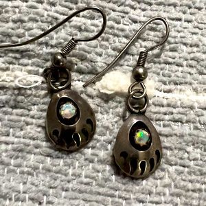 Bear claw sterling earrings.